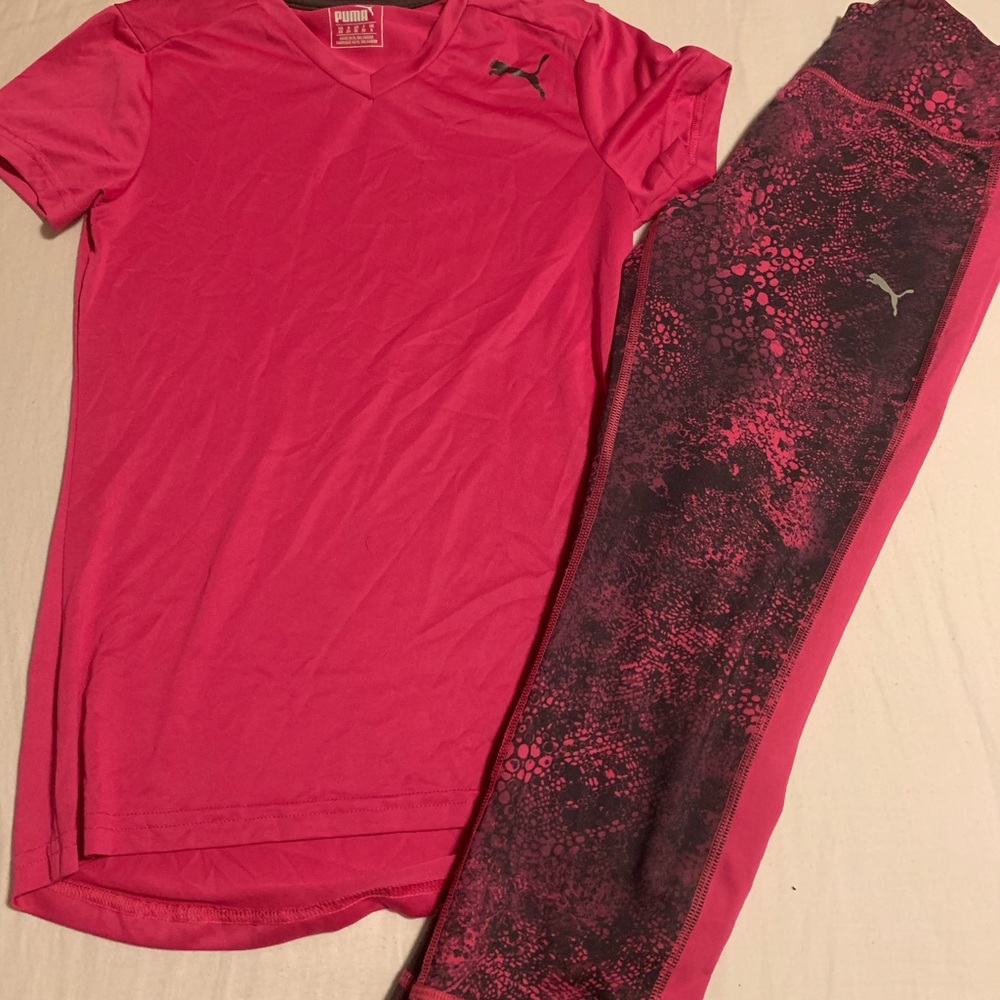 Puma yoga pants workout set